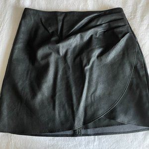 Abercrombie Faux Leather Wrap Skirt